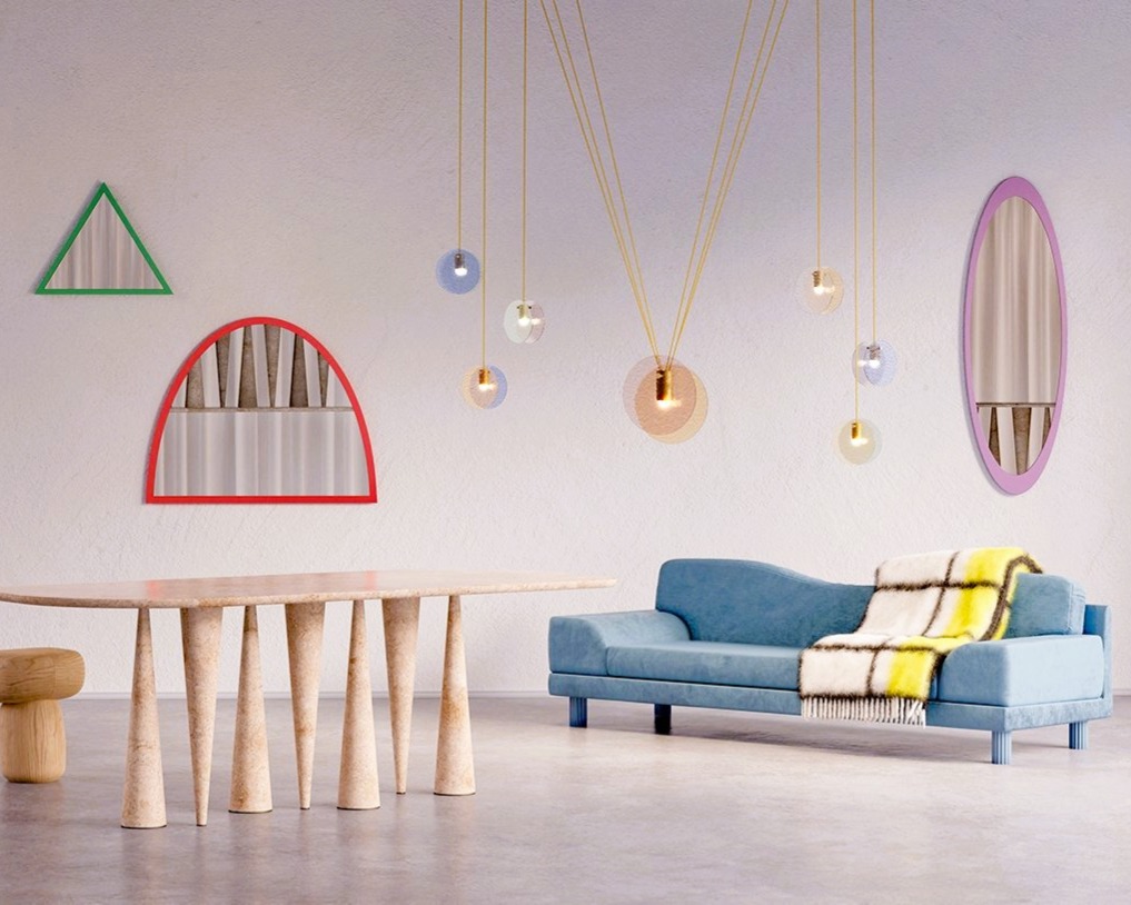 Miroirs métal - Décoration - Mobilier - Agencement
