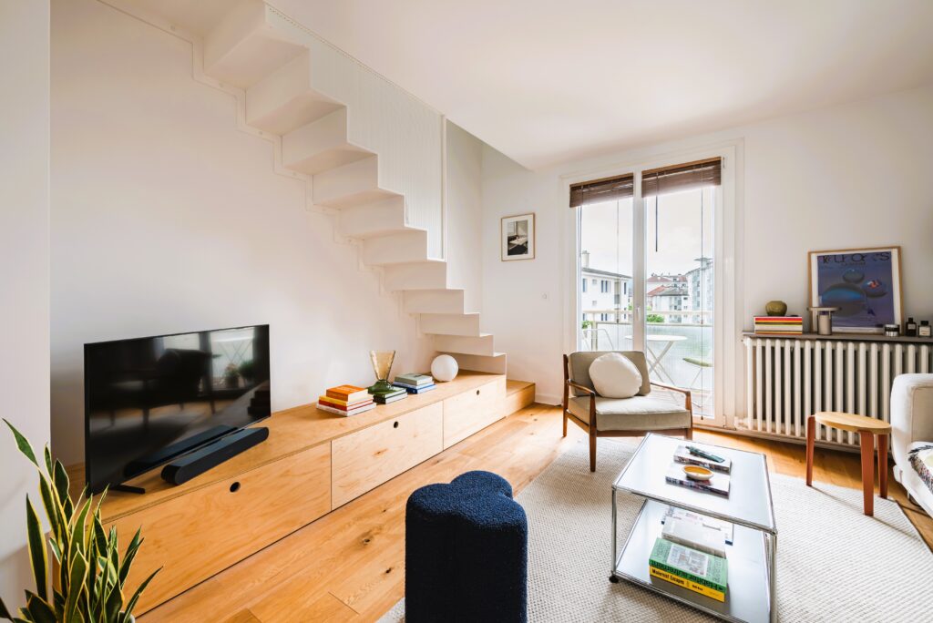 Escalier et garde corps en acier et tôles perforées Haute Savoie