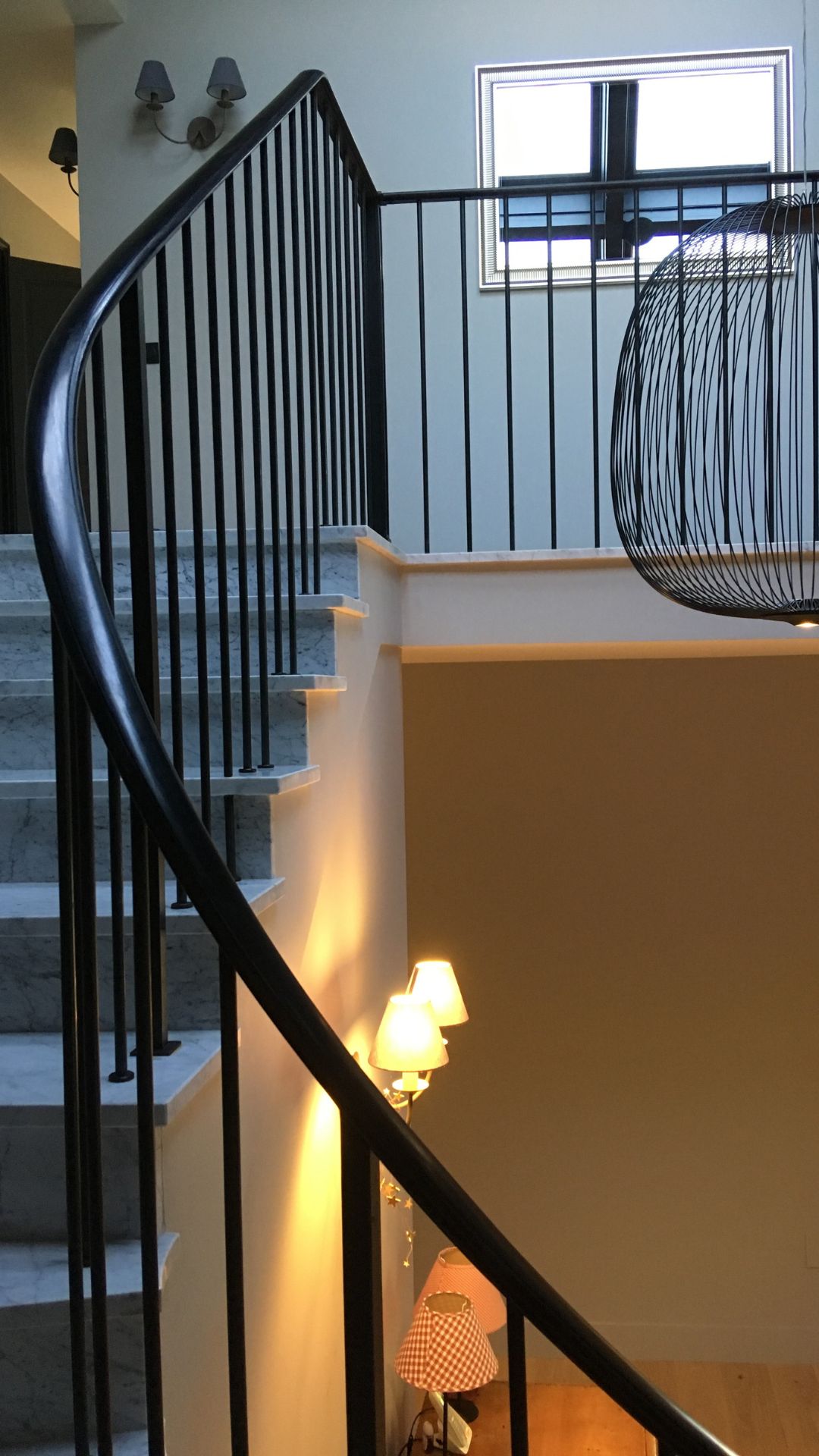 Rampe d'escalier forgée en Savoie