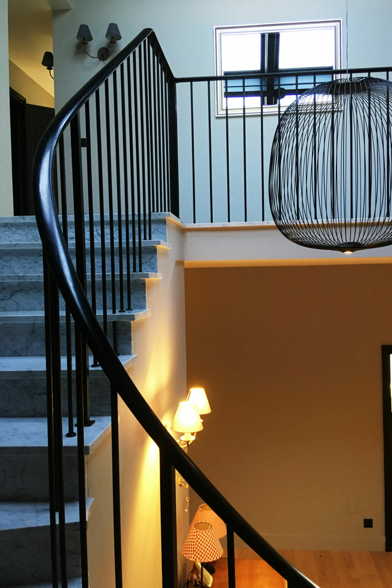 Rampe d'escalier forgée en Savoie