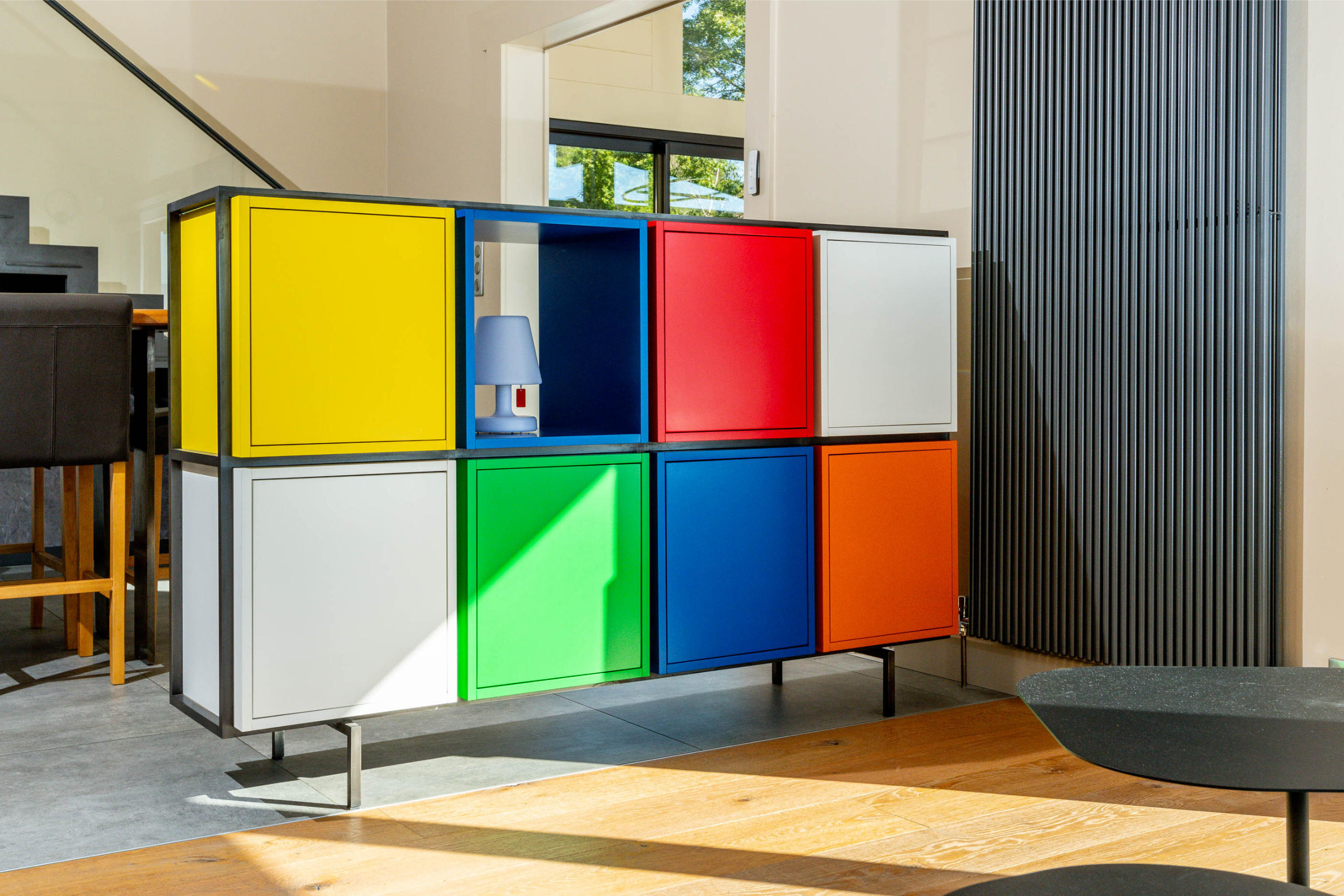 Meuble Rubik's cube sur-mesure.