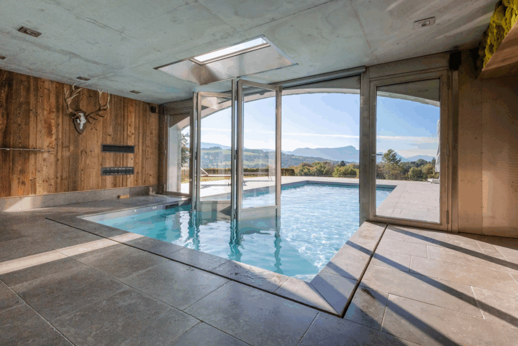 Porte de piscine inox