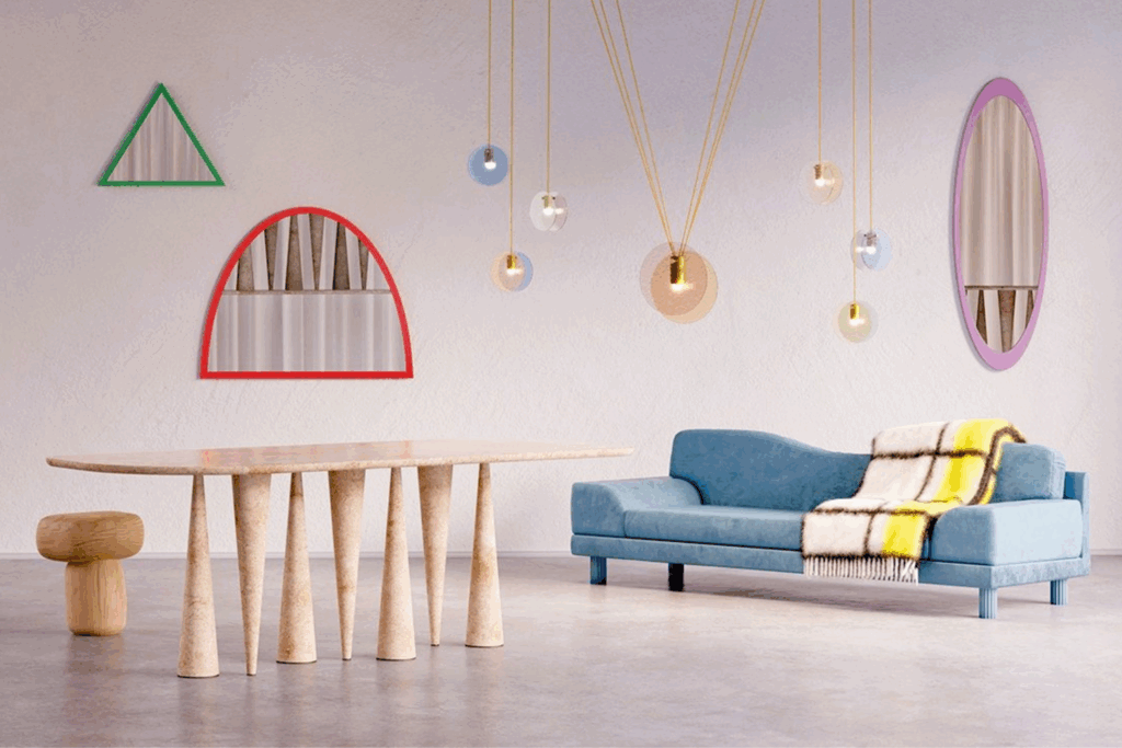 Miroir en acier thermolaqué - Décoration - Mobilier
